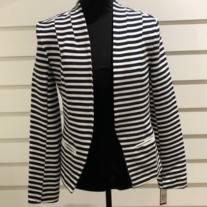 Nautical Navy/White Stripe Blazer Jacket S NWT